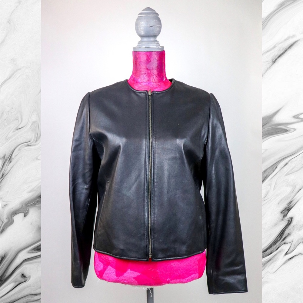 VALERIE STEVENS Genuine Leather Coat Medium